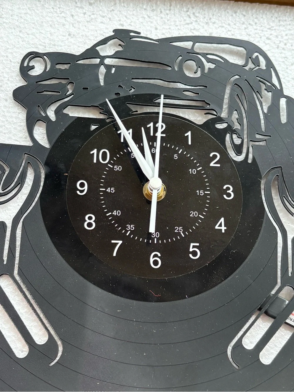 Black Automotive Wrench Wall Clock - Home Wall Decor with led lights and remote